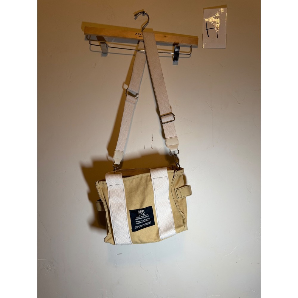 BDG Urban Outfitters Canvas Crossbody Bag Utility Streetwear Tan Cream Small
